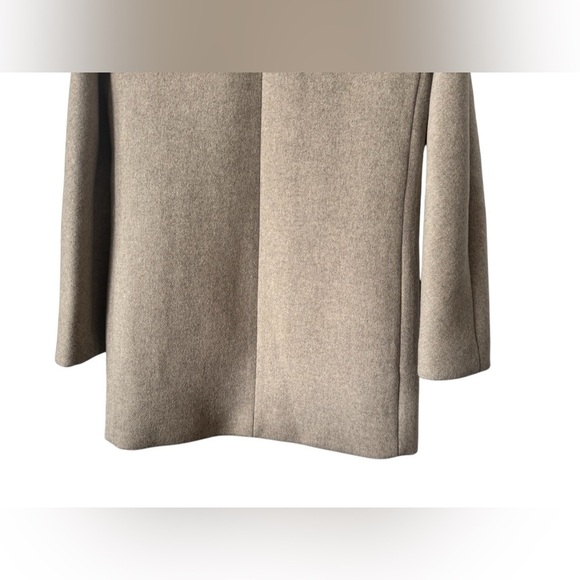 J. Crew Tan Beige Wool Blend City Coat Mid length Womens Sz 0P - Picture 5 of 11